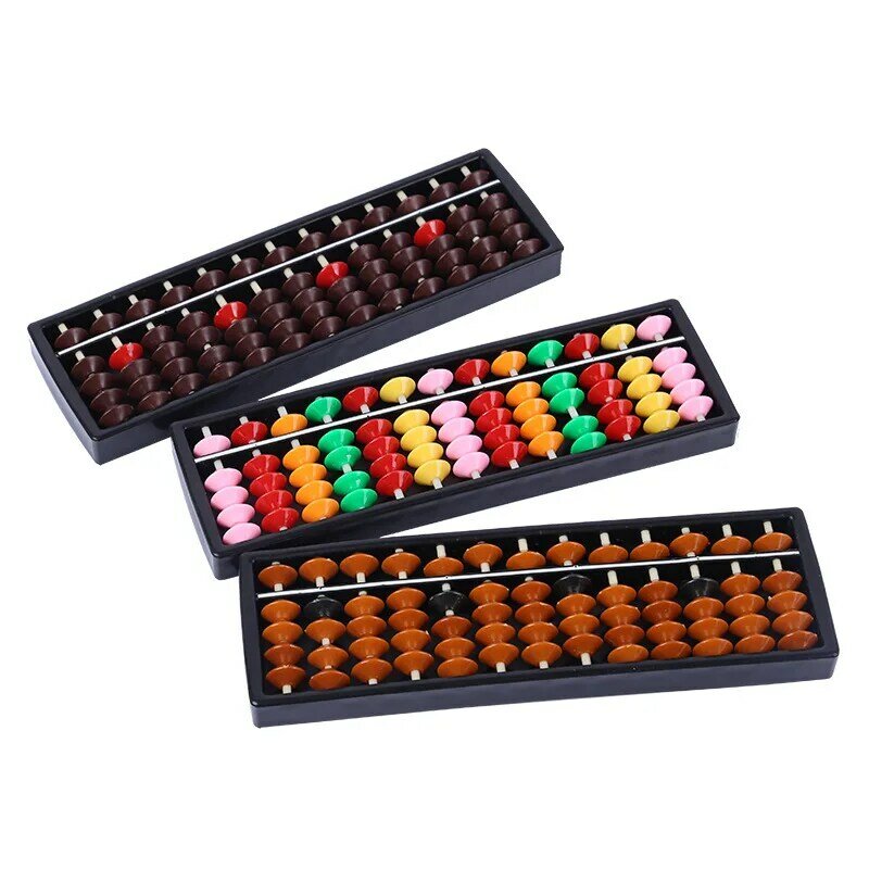 子供のためのポータブル中国の13桁の列abacus算術演算カウント数学学習ツール