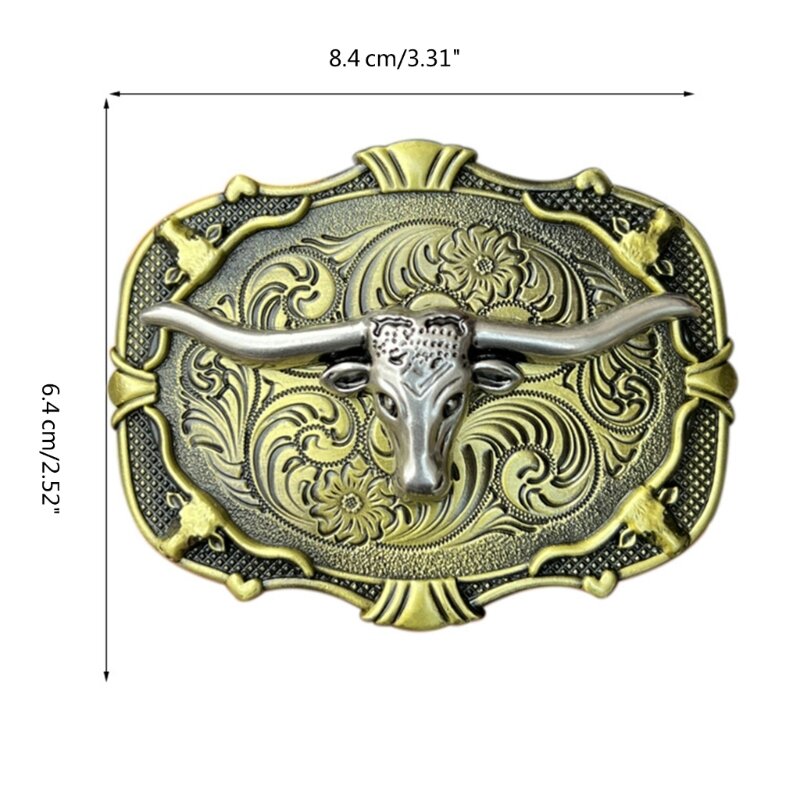 Fibbia per cintura stile cowboy con fibbia ricambio in bronzo vintage per Father Dropship