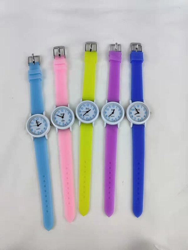 Новые светящиеся силиконовые милые чистые цифровые детские часы для девочек флуоресцентные кварцевые часы в стиле Харадзюку желе