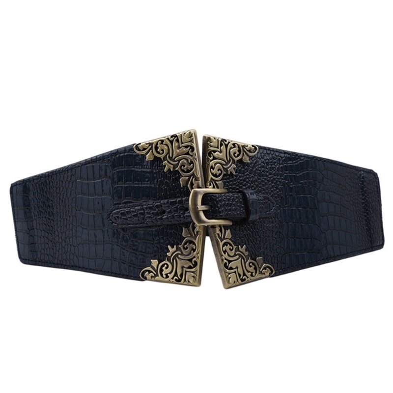 Cinturón elástico corsé faja moldeadora ancha vestido Vintage cinturón decorativo elástico
