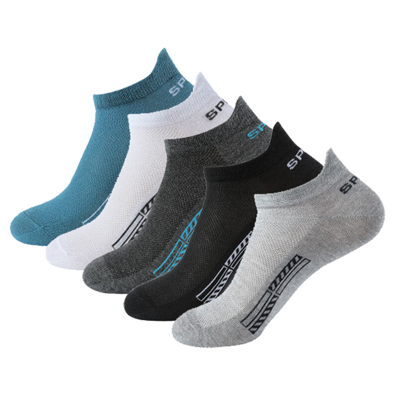 5 Pairs Cotton Short Socks for Male High Quality Women's Low-Cut Crew Ankle Sports Mesh Breathable Summer Casual Soft Men Sock