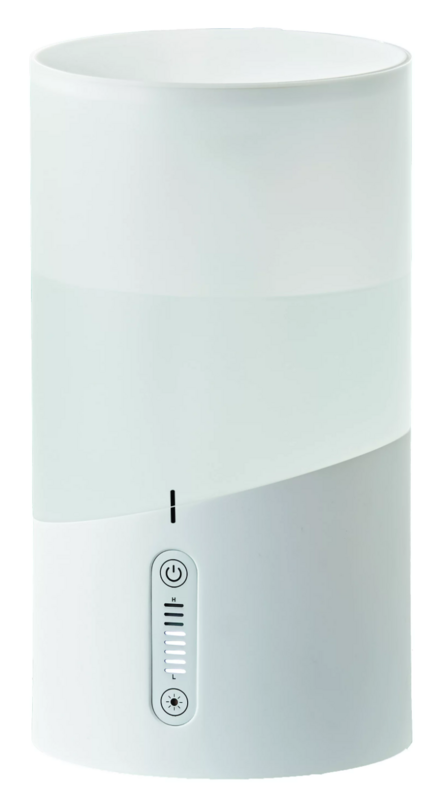 Humidificador de vapor frío ultrasónico, redondo, con HU00-19054 de Aroma, blanco