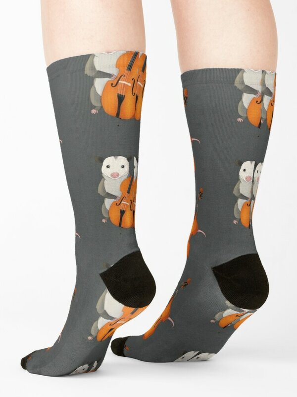 Носки для игры в Басс Possum, яркие носки с подвязками, велосипедные носки, зимние носки, носки на заказ, носки для девочек и мужчин