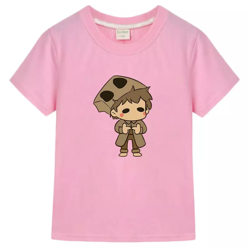 리틀 나이트메어 반팔 티셔츠, 귀여운 만화 100% 코튼 티셔츠, 귀여운 애니메이션 티셔츠, 미적 패션, 소년 소녀 티셔츠