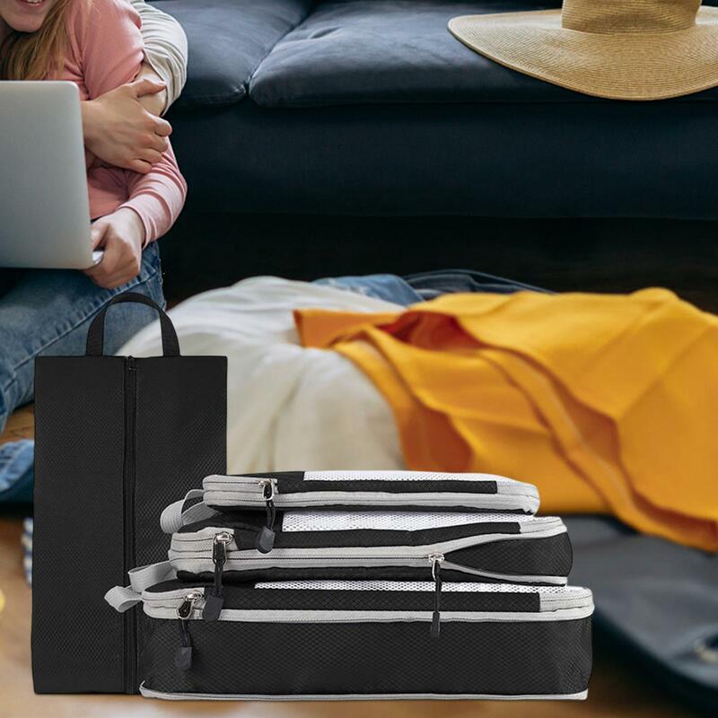 4xトラベル収納バッグ、ホームトラベル用スーツケースオーガナイザーバッグ