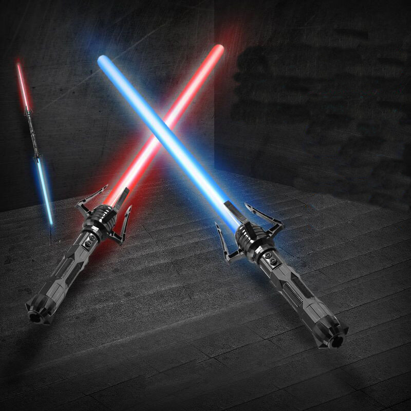 Mainan Pedang Laser Pedang Cahaya Bintang Batang Neon Bercahaya Batang Laser Mainan Pedang Anak-anak Hadiah Perang Mainan Luar Ruangan Dapat Diukur