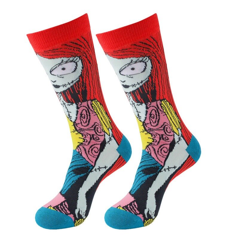 10/5pairs MINISO men socks anime cartoon gamers socks novelty funny hip hop long socks