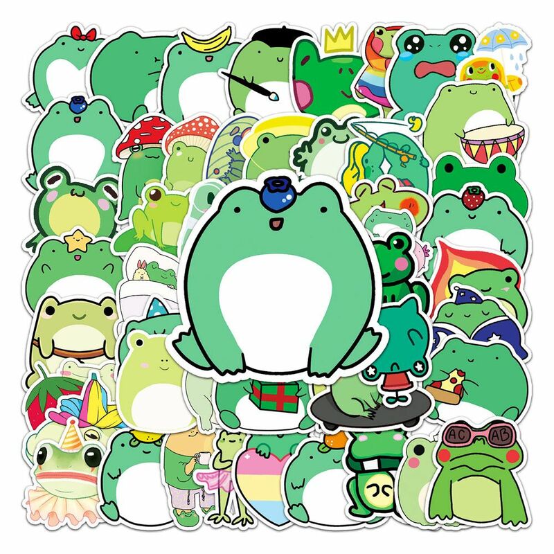 Mini School Office Supplies Guitar Luggage Frog Laptop Animel Stickers Frog Graffiti Stickers Frog Stickers Diary Decals