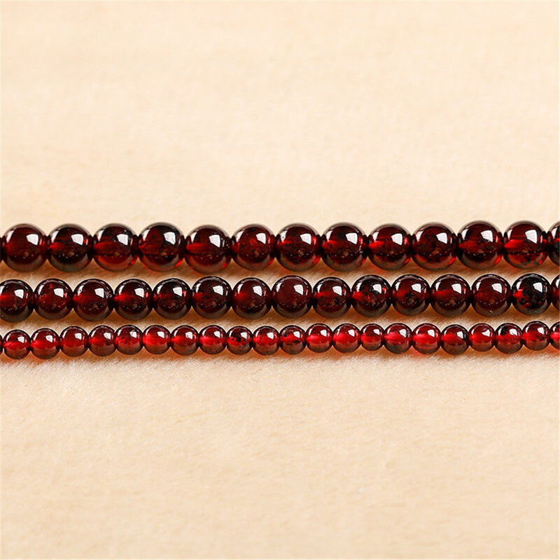 Natural Wine Red 3A Grade Pomegranate Round Loose Beads DIY Handmade Beaded Bracelet Necklace Ear Jewelry Material Matching Bead