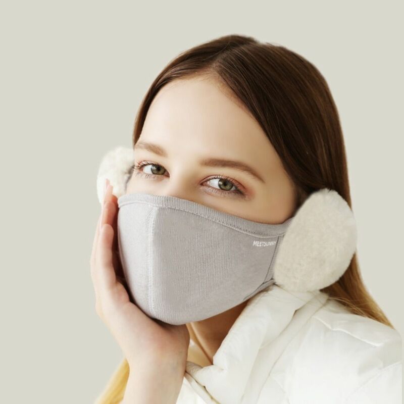 Cold-proof Mask Winter Fleece Windproof Warm Earmuffs for Women Men Cycling Breathable Mask Multi-purpose Mask Riding Ear Muff