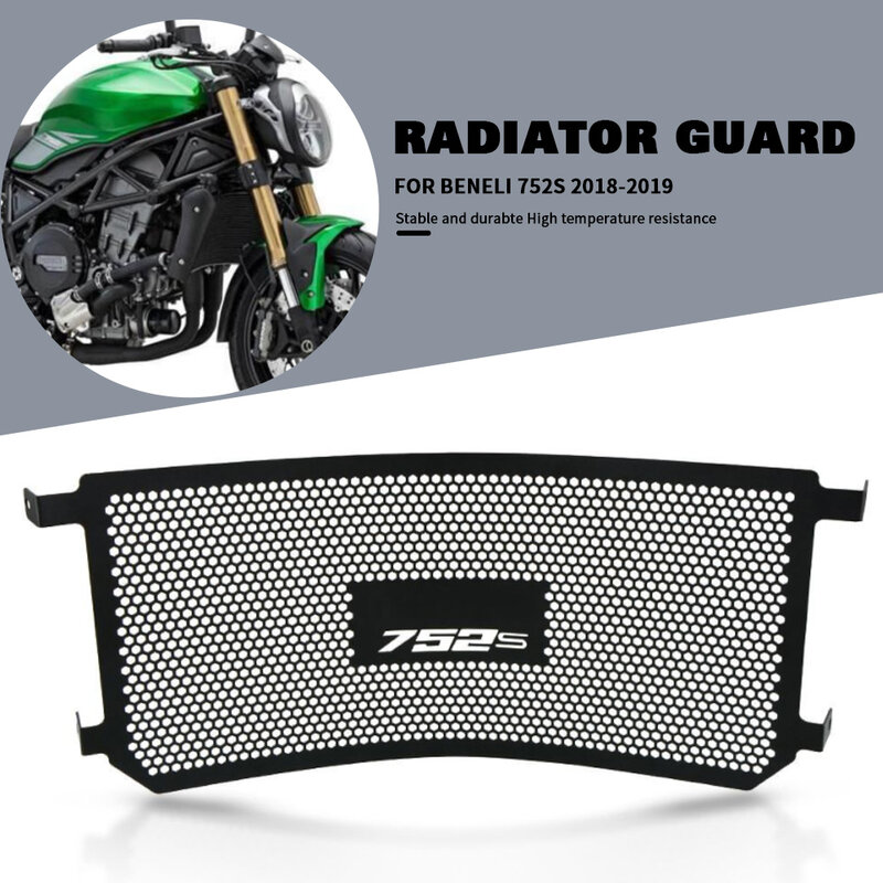 Motocicleta Aluminum Radiator Grille Guard, Grill Cover, Protector Accessories, Benelli 752 S, 2018, 2019, 2020, 2021