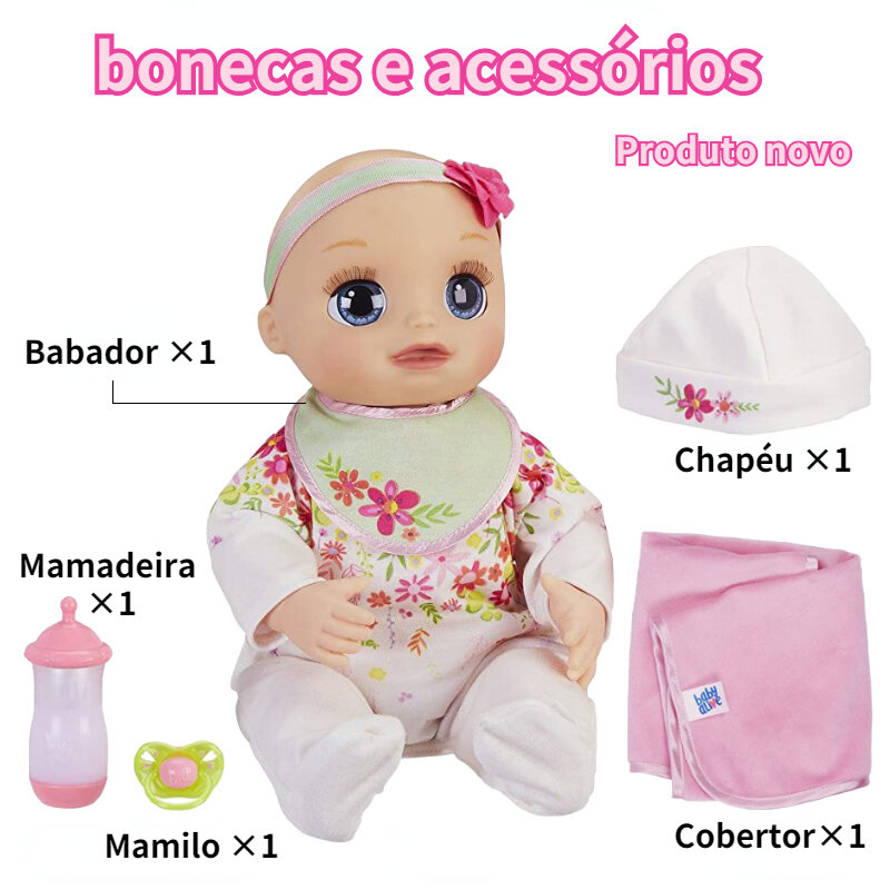 Original Hasbro Baby Alive Dolls Reborn Figures Naughty Pets Love Sounds Cute Kawaii Play House Toys for Girls Kids Gifts