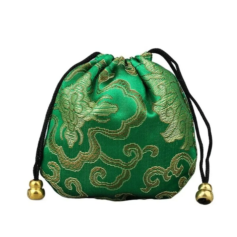 Multi warna kalung kasus gelang tas kain wanita perhiasan tas kotak perhiasan gaya Cina tas penyimpanan pengatur perhiasan