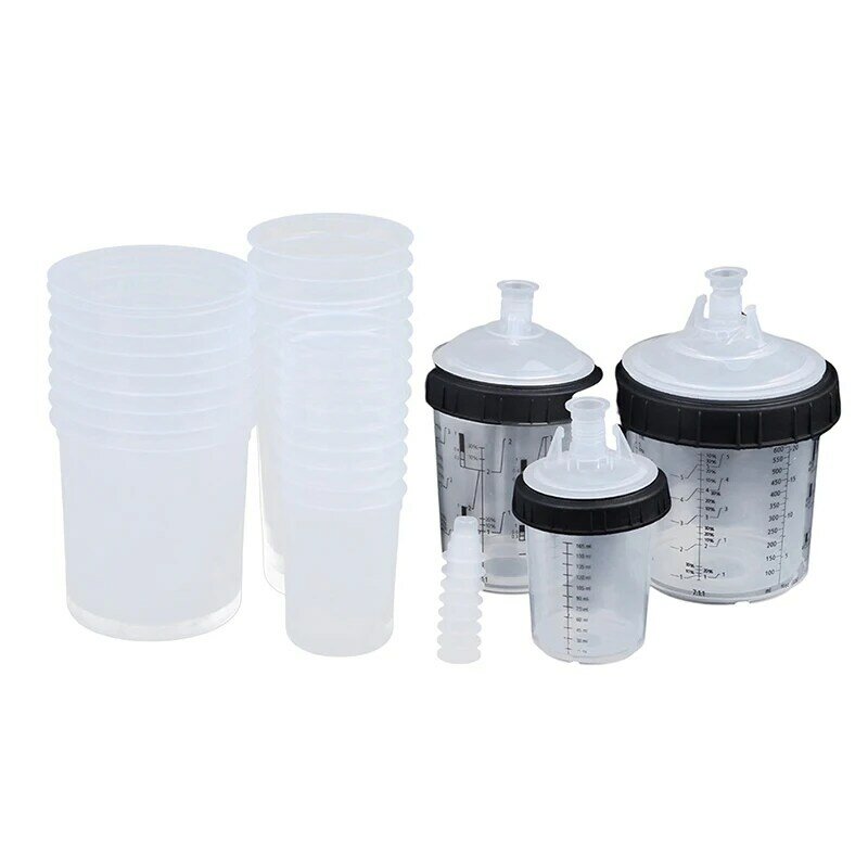 165/400/600ml Spray Gun Paint Tank Spray Gun Mixing Cup Disposable Quick Measuring Cup for Paint Cars, Furniture, House and More