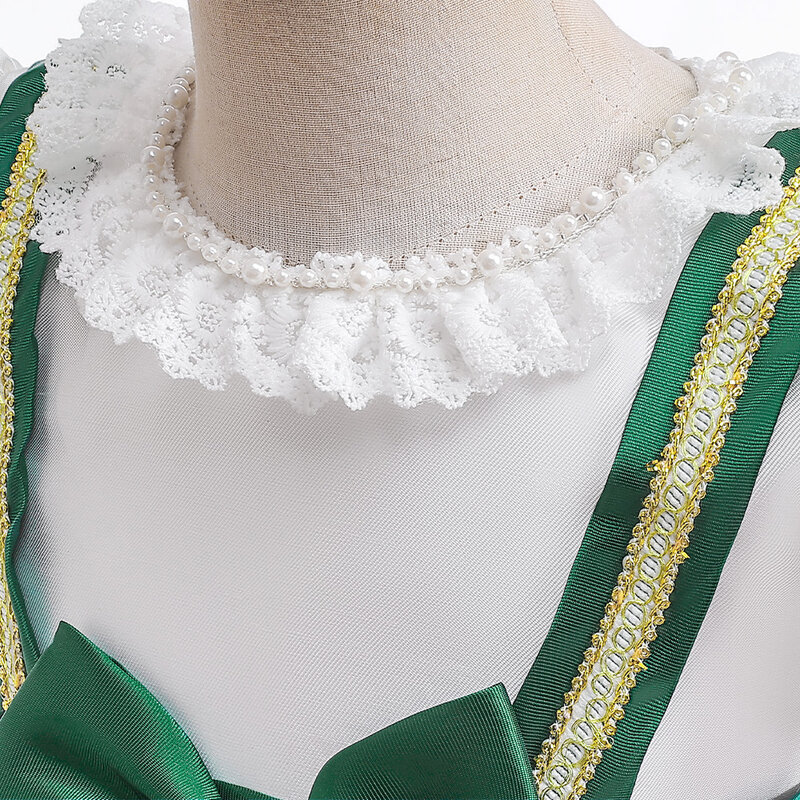 MQATZ-vestido de princesa flor verde feminino, roupas de bebê, vestido de baile infantil, festa noturna, baile, dama de honra, verão