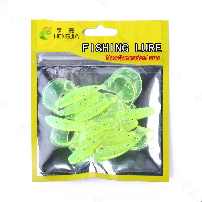 10Pcs/lot Fishing Lures 65mm 2g Wobblers Carp Fishing Soft Bait Swimbait Tail Grub Lures Silicone Artificial Fishing Tackle Worm