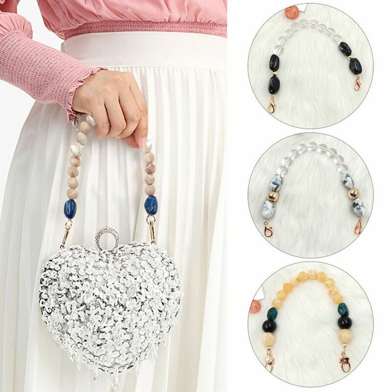 Colorful Handbag Chain DIY Replaceable Resin Bags Belt Retro Phone Case Hanging Chain Bag Parts Accessories
