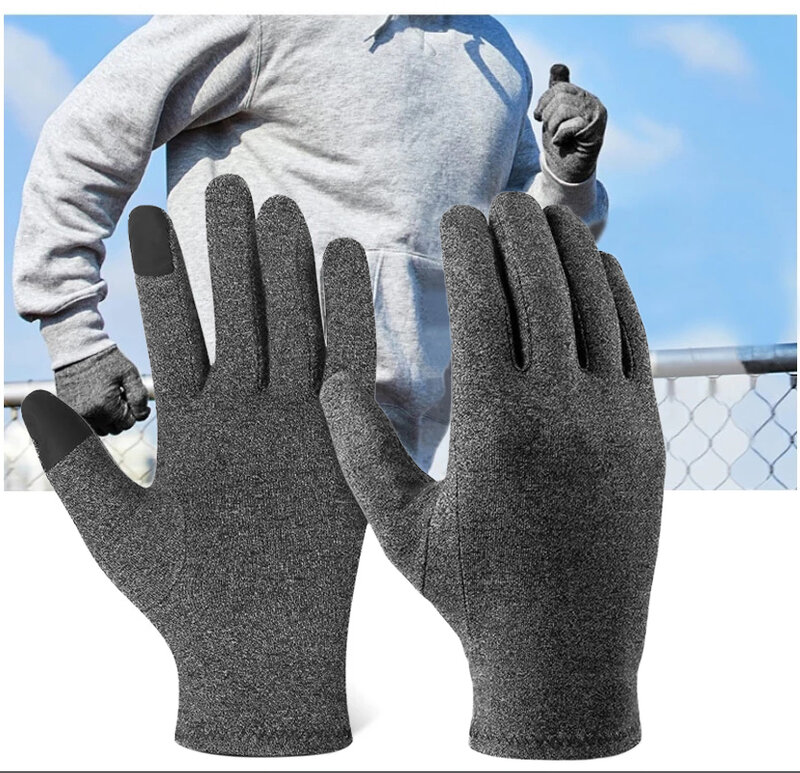 1 para pełna Finger zimowe zapalenie stawów rękawice kompresyjne wsparcie nadgarstka palec ulga w bólu rękawice terapia Relax pielęgnacja zimowe rękawiczki