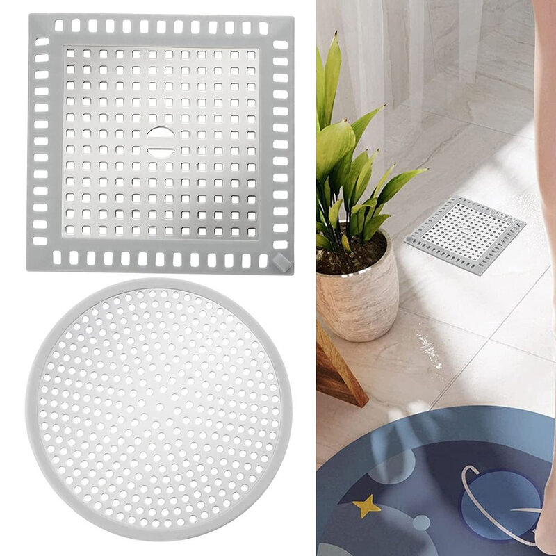 Stainless Steel Shower Drain Cover Hair Catcher Filter Sink Filter Bath Stopper Round Square Wash Basins Cover Bathroom Tool