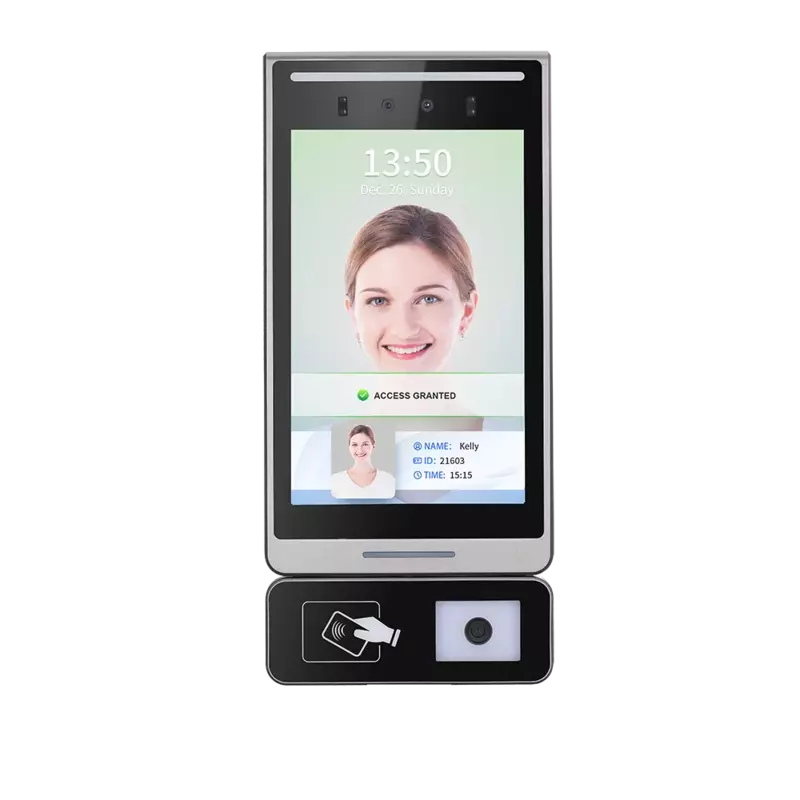 QR CODE Scanning Multi Users Dynamic Face Recognition Time Attendance Door Lock System Access Control Terminal
