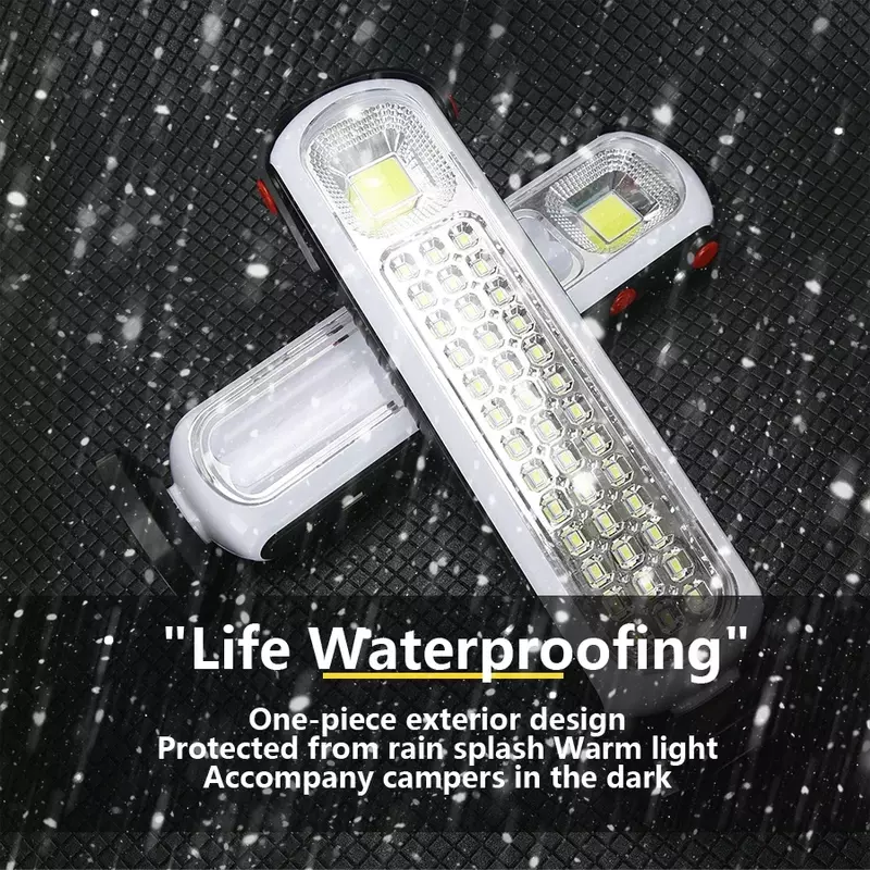 Solar LED Lamp Outdoor Rechargeable Emergency Hanging Lantern 5 Modes Dimmable Portable Camping Flashlight for Power Outage Use