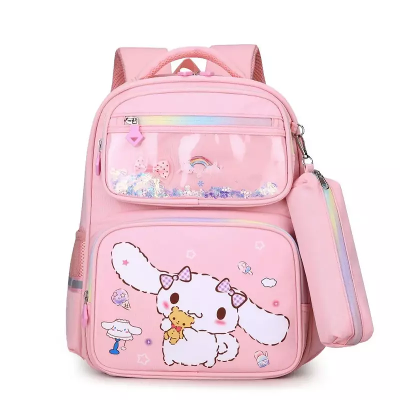 2024 New Hello Kitty Backpack Girls Elementary School Backpack Cute Cartoon Large Capacity Children's School School Bag Girls