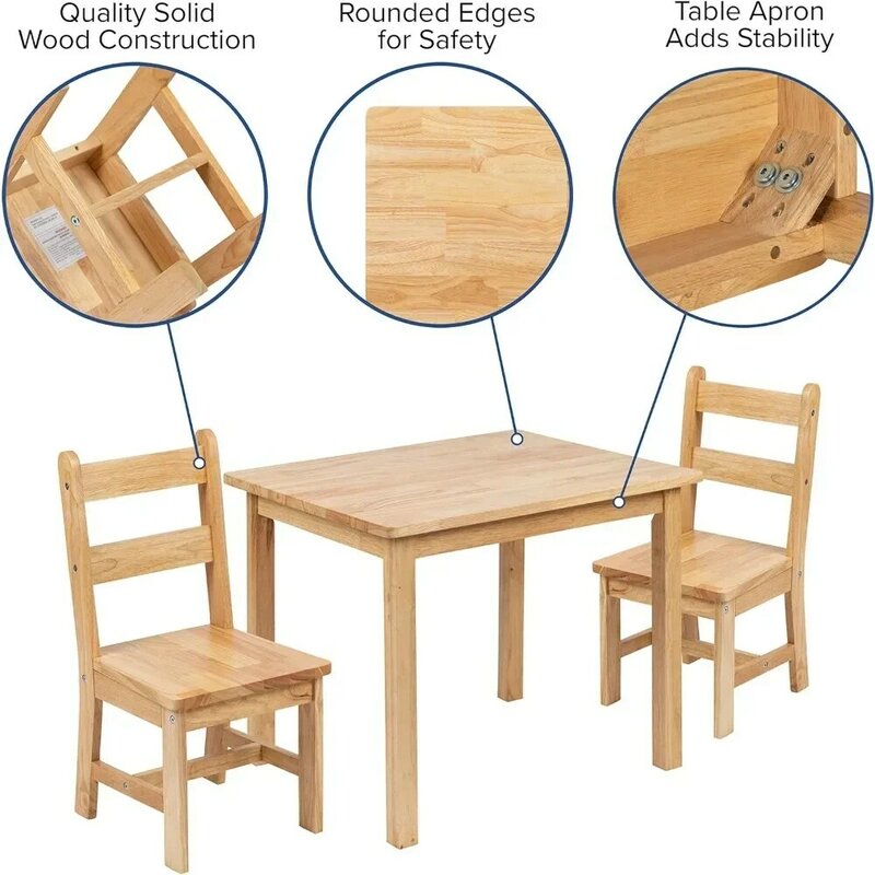Набор детских деревянных столов и стульев для игровой комнаты, спальни, деревянных детских столов и стульев, детских игр для чтения и учебы