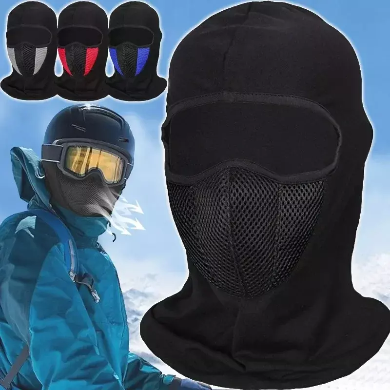 Cagoule de moto respirante pour hommes et femmes, masque intégral, cyclisme, sport, écharpe coupe-vent anti-poussière, équipement de sauna, tubes pour le cou et le visage