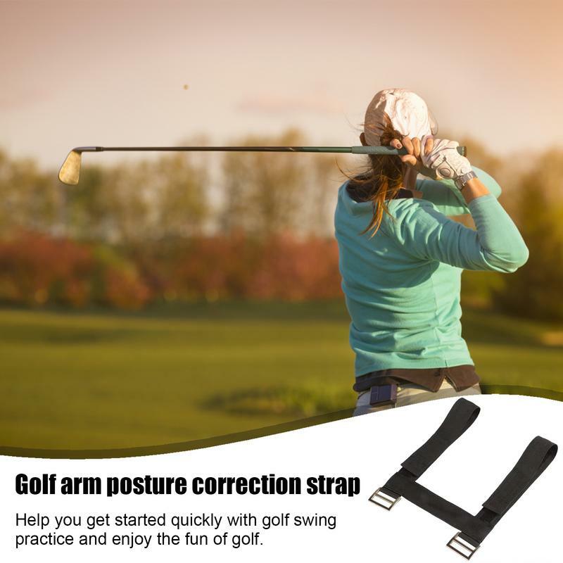 Golf Swing Training Aid Assist Posture Arm Band Swing Hand Bending Movement Golf Training Aid Between Arms Correction Belt For