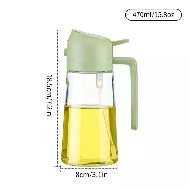 2 in1 Öl sprüh glasflasche zum Kochen Anti-Leckage Olivenöl Aufbewahrung flasche für Grill Luft fritte use Salat Steak Küchen bedarf