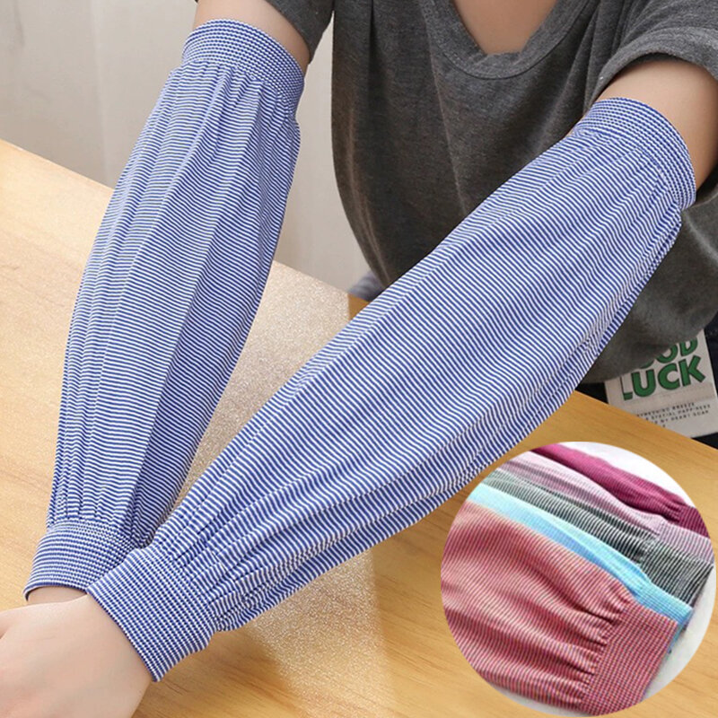 Elastic Striped Work Fishing Cycling Long Sleeves For Men Riding For Women Arm Cover Arm Sleeves Arm Warmer Cooling Sleeves