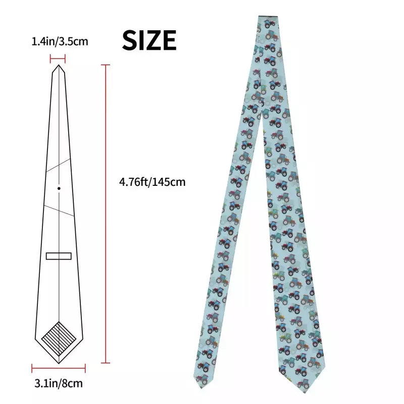 Tratores bonitos Print Tie para homens e mulheres, Gravata gravata, Acessórios de vestuário