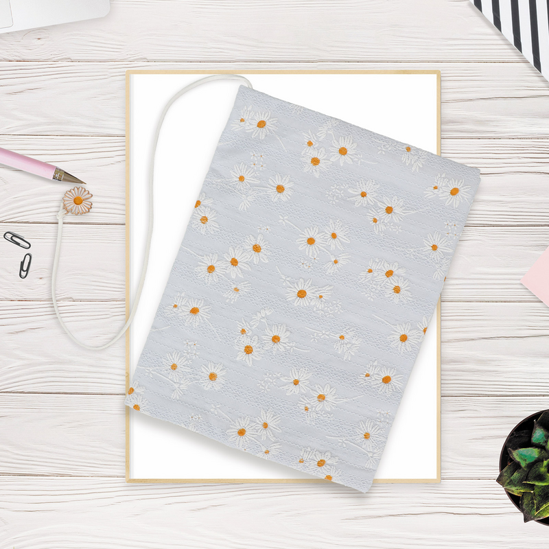 折りたたみ式ブック保護カバーa5,花柄の柔らかい布カバー