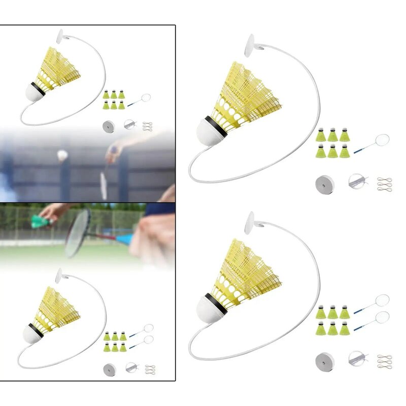 Indoor Badminton Trainer Aid Professional with Badminton Shuttlecock Badminton Training for Games Home Exercise Activity Fitness