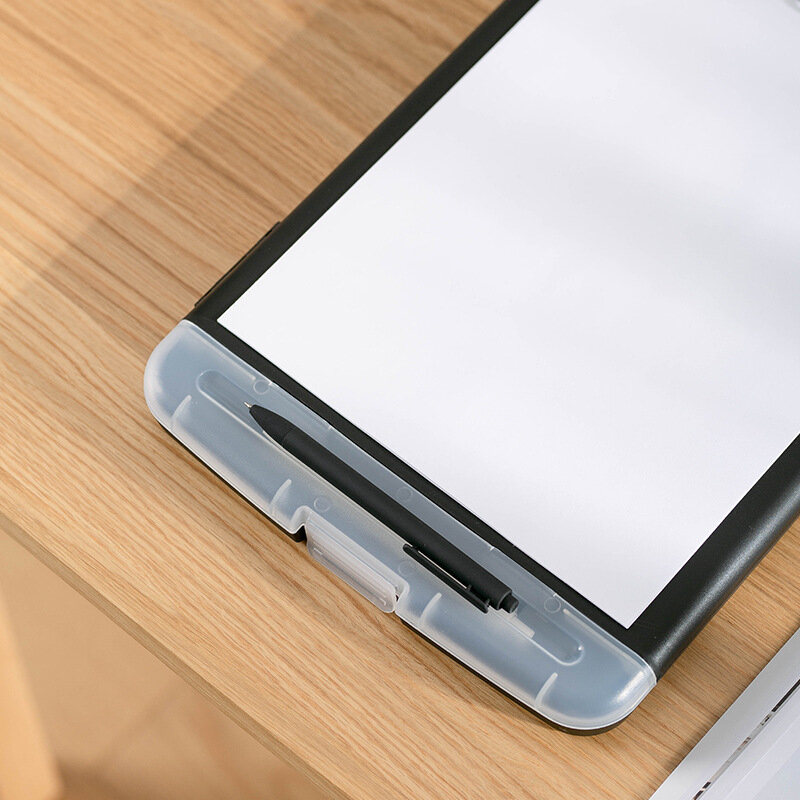 Waterdicht Document Case A4 Met Pen Slot Schrijfbord Multifunctionele Papieren Opslag Dossier Doos Plastic Schrijfbord Clip