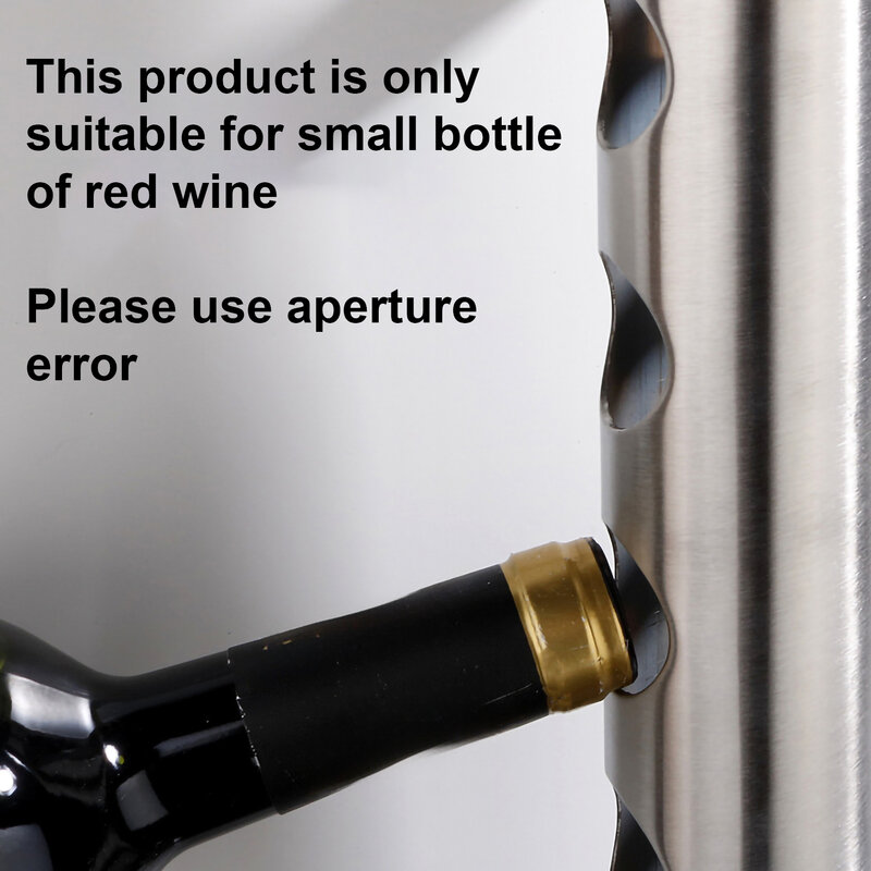 Porte-bouteilles de vin en acier inoxydable, 8/12 trous, design créatif, étagère murale pour bar et cuisine, T1