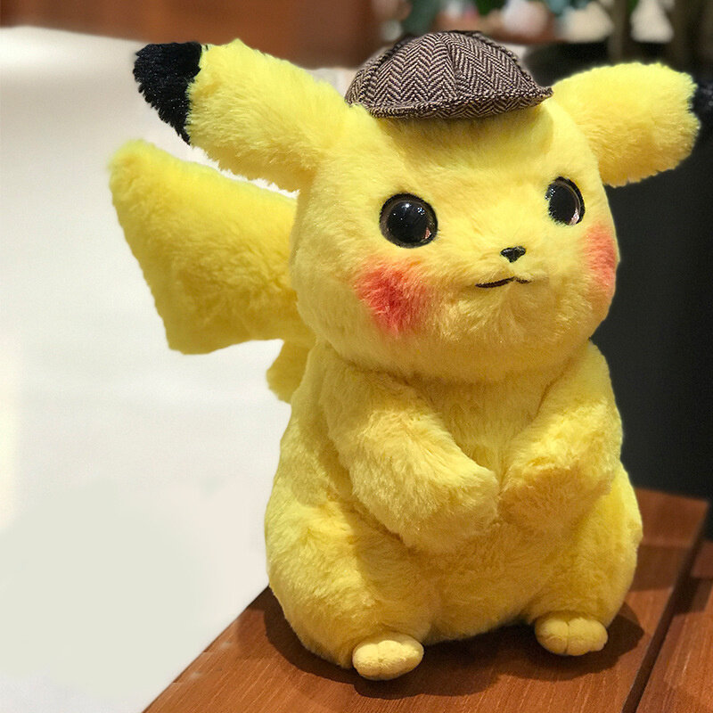 Plüsch Anime Pokemon Spielzeug Cartoon Detektiv Pikachu Pikachu Plüsch puppe gefüllt Kawaii Pokemon Puppe Anhänger Geburtstags geschenk für Kinder