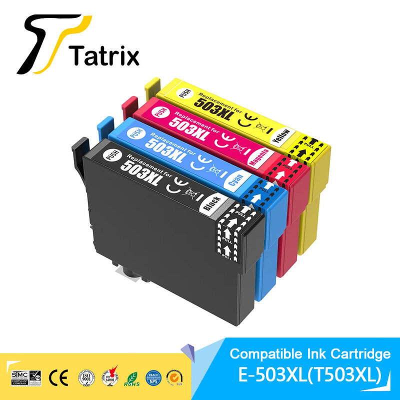 Чернильный картридж Tatrix 503XL 503 XL T503 T503XL, совместимый с цветными чернилами премиум-класса