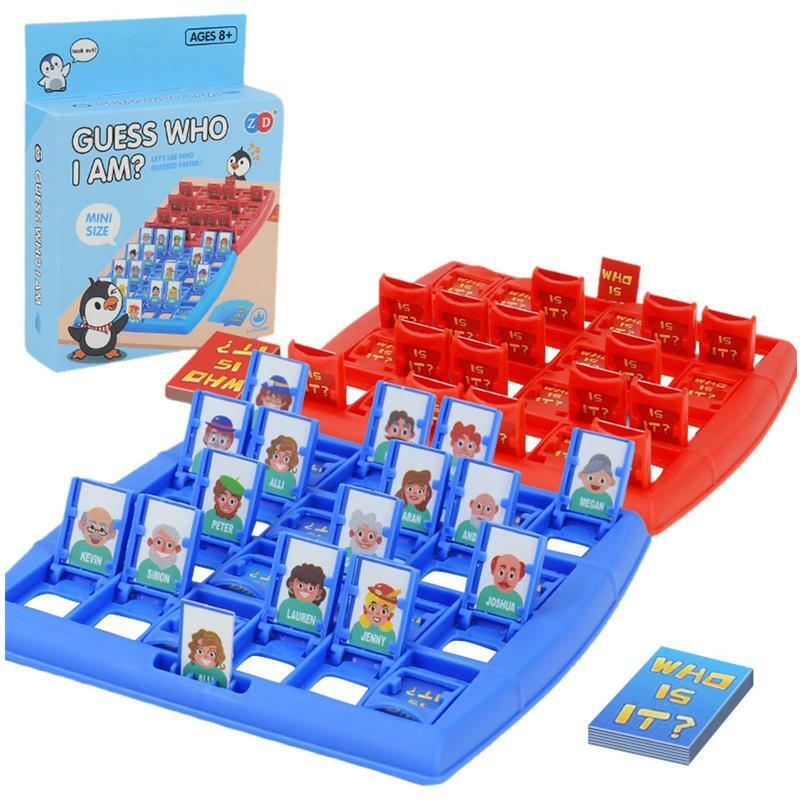 Who I Am Board Game Family Guessing Game Board Games Preschool Game 96Pcs Parent-Child Interaction Funny Logical Reasoning