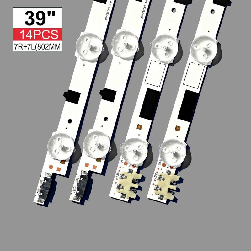 Strip lampu latar LED 14 buah/set untuk Samsung strip L 8 R 5 strip strip HF390BGM-C1