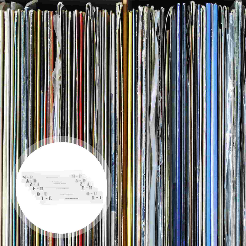 6pcs Record Sync der A-Z Horizontal Label Acrylic Clear Vinyl Records