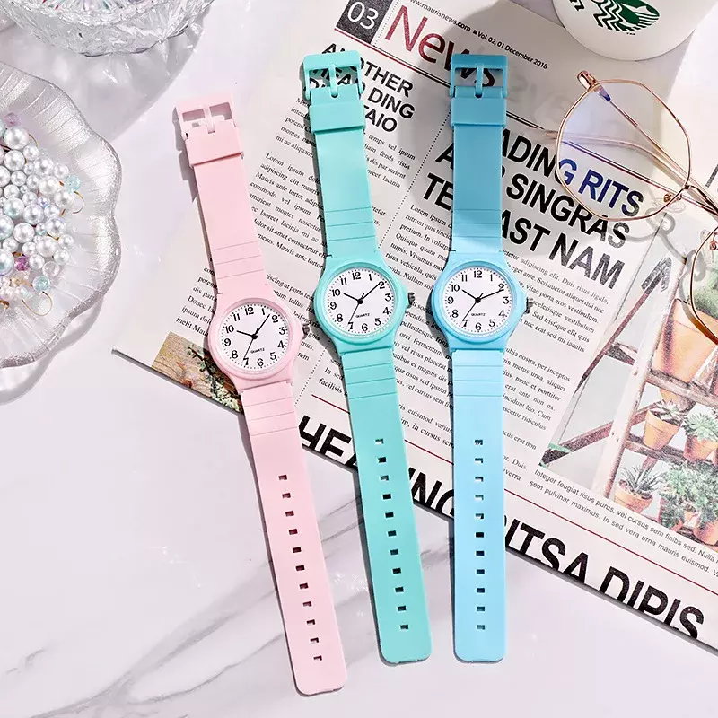 2024 moda orologio per bambini scuola primaria/secondaria ragazze semplice orologio digitale regolabile moda donna orologi al quarzo regalo