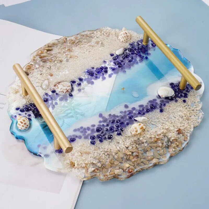 Molde epóxi de cristal para decoração de mesa Rodada Lace Coaster, Molde de silicone DIY, mesa Swing Compota