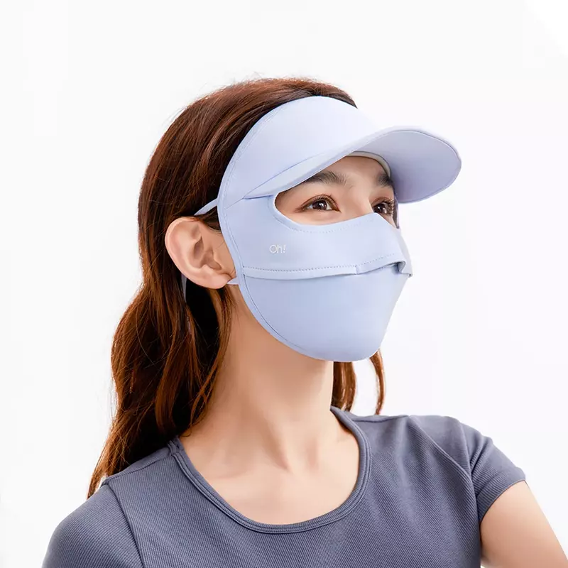 Ohsunny-unisex golf máscara guarda-sol, proteção solar, proteção uv, fibra de resfriamento, tampa do protetor solar, verão, upf50 +