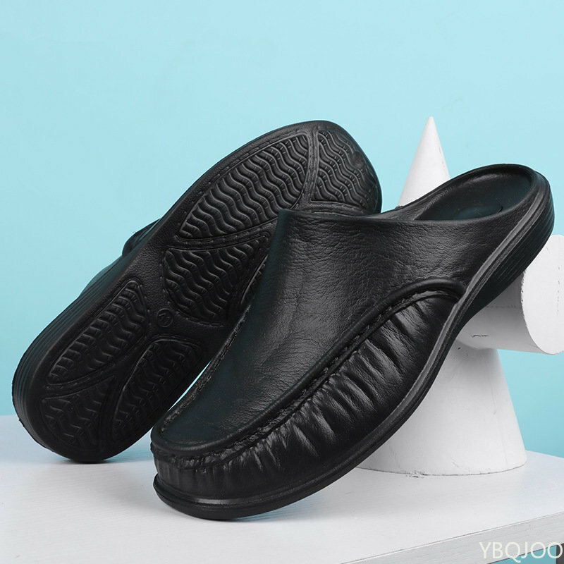 Shoes Men's Slippers EVA Slip on Flats Shoes Walking  Men Half Slipper Comfortable Soft Household Sandals Size 40-47 2023