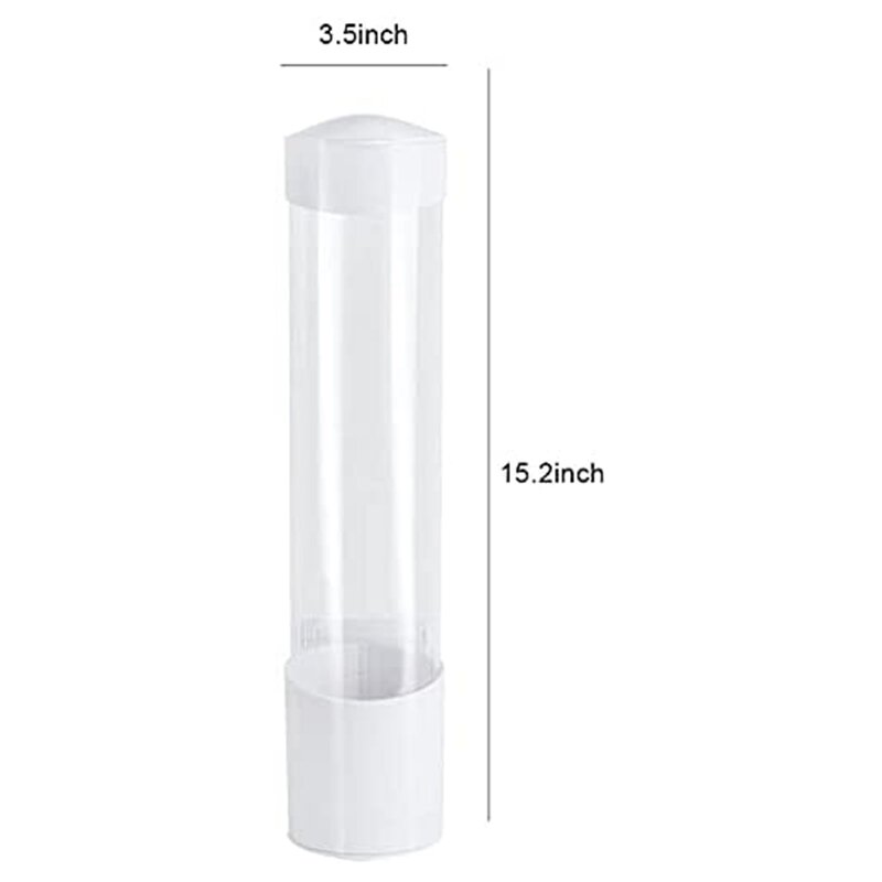Cup Dispenser, Cup Holder Fits 3Oz - 7Oz Flat Bottom or Cone Cups Water Cups Dispenser Wall Mounted Bathroom