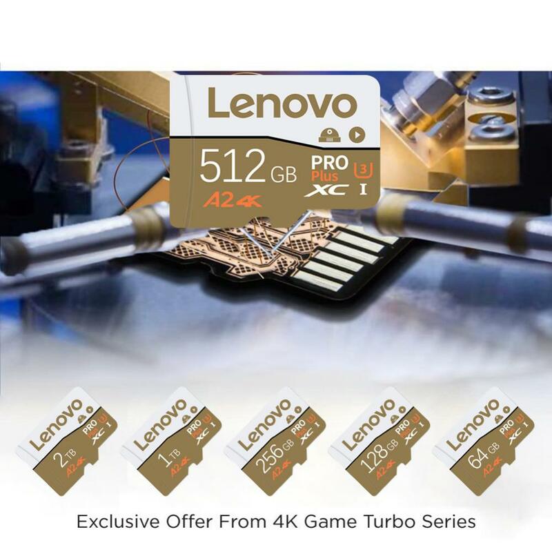 Lenovo-tarjeta de memoria Mini de 128GB, Clase 10, 256GB, U3, 4K, Ultra alta velocidad, SD, TF, Flash, 512GB, 1TB, 2TB, para cámara y PC