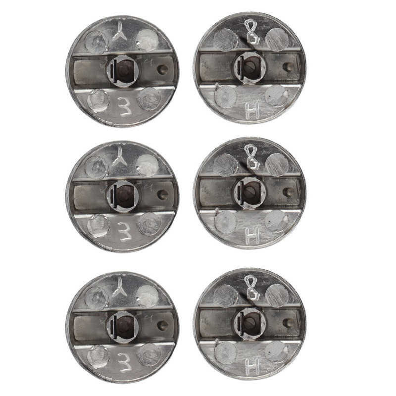 6Pcs 8mm Rotate Knob Zinc Alloy Control Knob Gas Stove Knob Replacement for Kitchen Range Gas Stove Microwave Oven