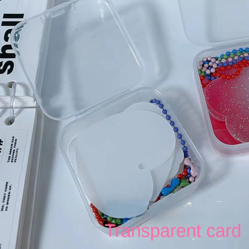Goo Plate 아크릴 수제 카드, 투명 그라데이션 플래시 파우더, 벽돌 체인, 수제 재료 세트