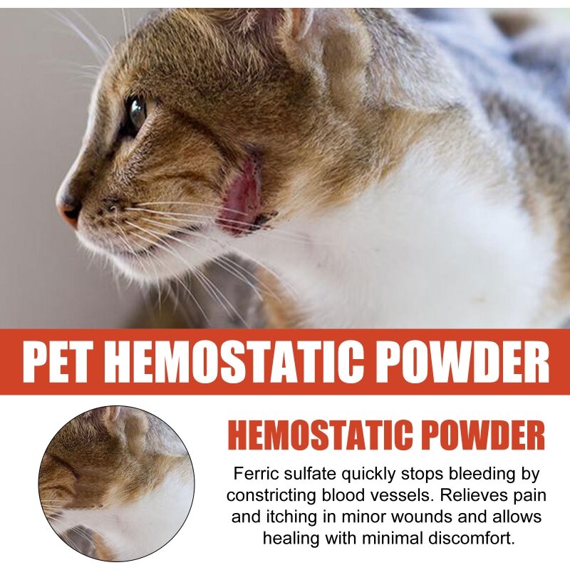 Styptic Powder Safe For Dogs And Cats Blood Stopper Puppy-Home Profession Aids Supplies Traumatic Hemostatic Powder 50ml